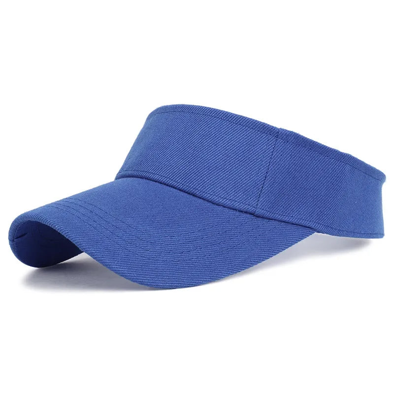 maoxiangshop Summer Sun Hats Men Women Cotton Adjustable Visor UV Protection Top Empty Solid Sport Tennis Golf Running Sunscreen Baseball Cap