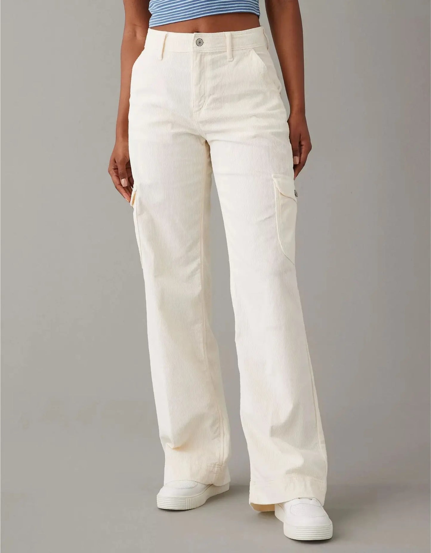 maoxiangshop - Autumn New Loose Straight Leg Pants for Women Solid Corduroy Pants Women's Casual Pants