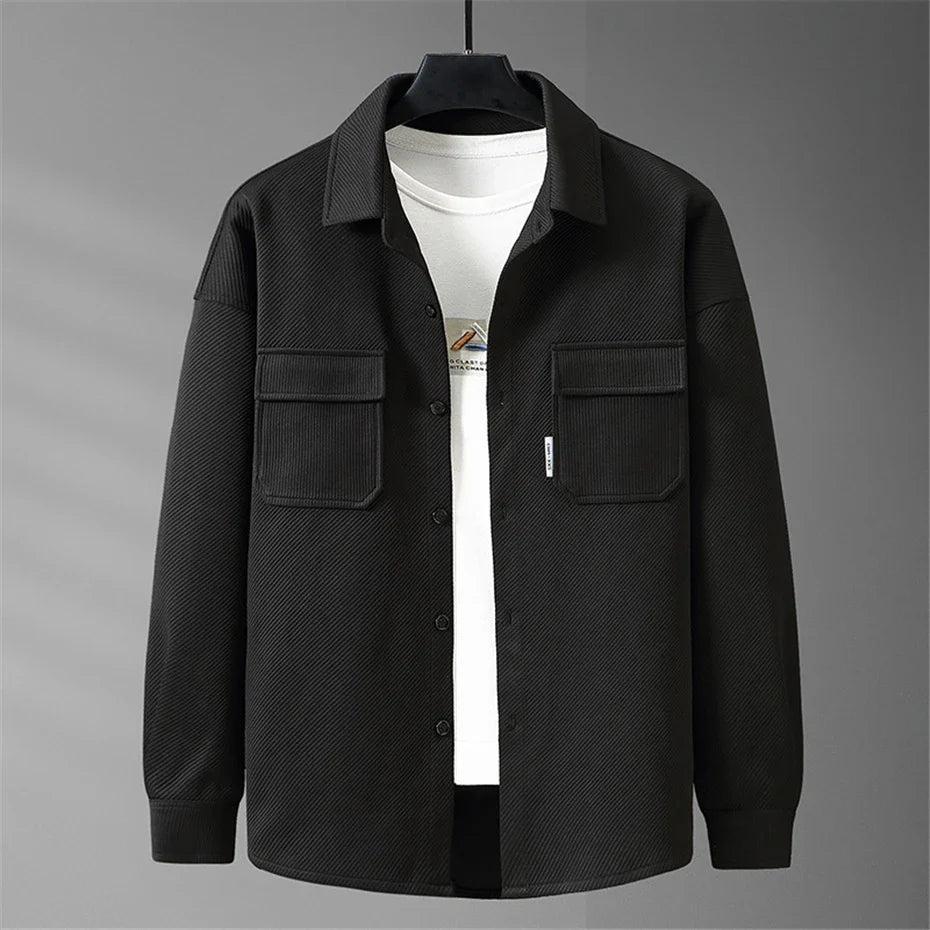 maoxiangshop Plus Size 8XL 10XL Shirts Men Green Shirt Jacket Autumn Long Sleeve Shirts Male Fashion Causal Jacket Big Size 8XL 10XL