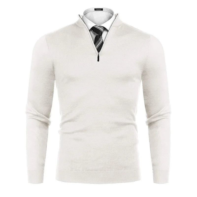 maoxiangshop Men Turtlenecks Knitwear Pullovers Sweater Long Sleeved Solid Color Hooded Male Casual Daily Warm Tops