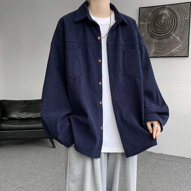 maoxiangshop 2024 Spring Summer Men White Vintage Shirts Mens Harajuku Fashion Oversized Shirt Male Black Casual Streetwear Blouses 5XL