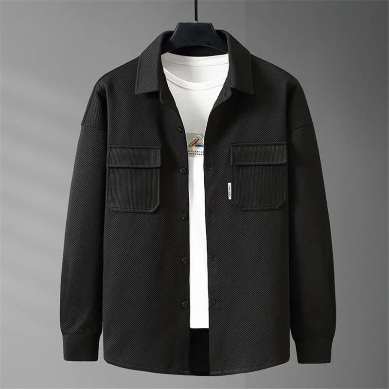 maoxiangshop Plus Size 8XL 10XL Shirts Men Green Shirt Jacket Autumn Long Sleeve Shirts Male Fashion Causal Jacket Big Size 8XL 10XL