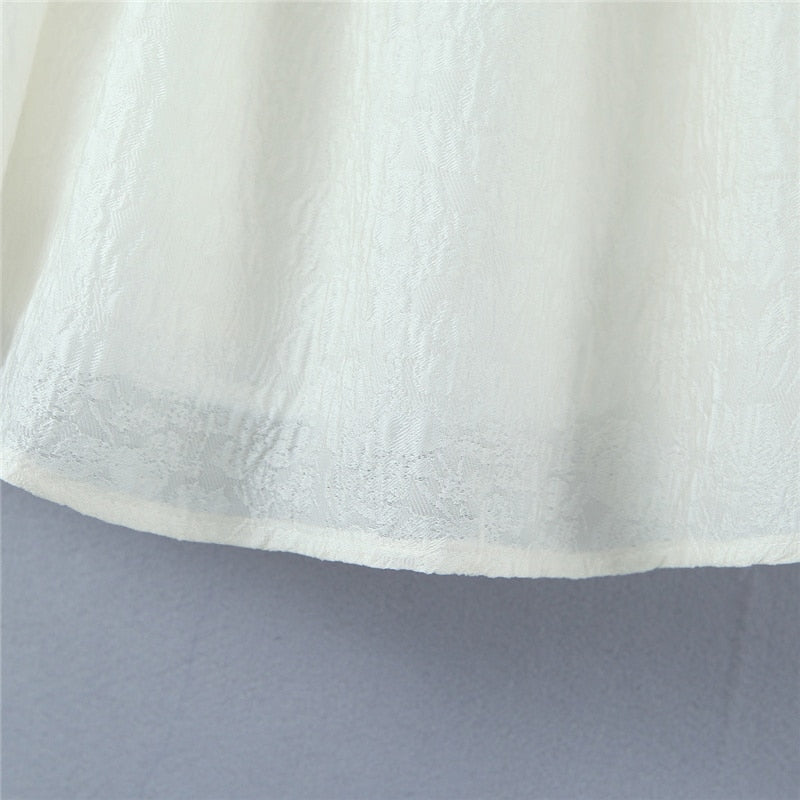 maoxiangshop White Strap Dress Spring Summer New Sexy Holiday Fashion Slim Waist Hollow Tie Short Mini Dress For Women