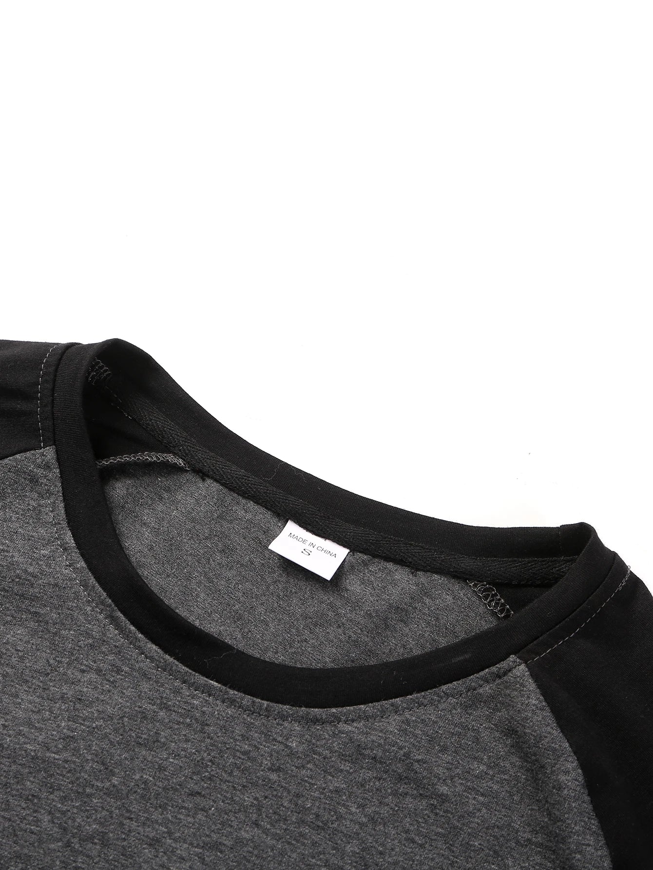 maoxiangshop New Casual Fashion Long Sleeves T Shirt Men Spring Autumn Patchwork Gym Clothing Fitness T-shirt Sports Raglan Sleeves Tshirt
