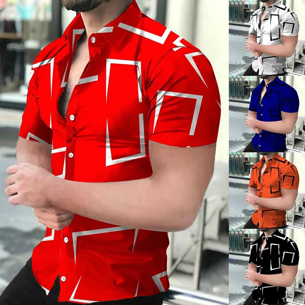 maoxiangshop 3D printed men's shirt New high quality Hawaiian Baroque short sleeve tops