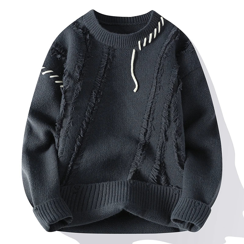 maoxiangshop Autumn Winter Warm Mens Sweaters Fashion Turtleneck Patchwork Pullovers New Korean Streetwear Pullover Casual Men Clothing