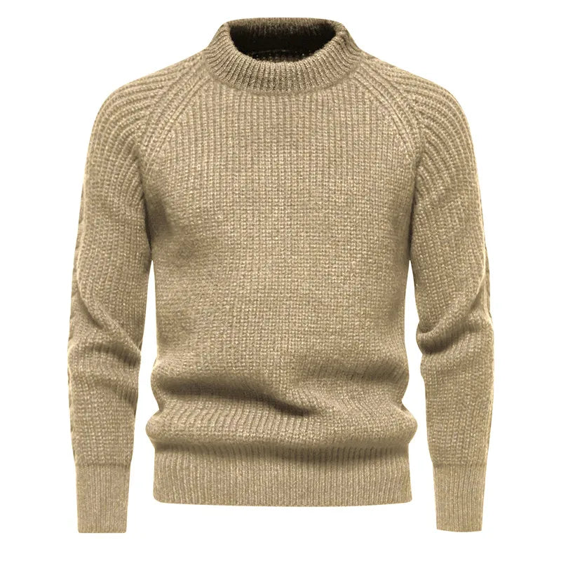 maoxiangshop Autumn and Winter New Sweaters Men's Knitted Sweater Warm Fit High Quality Pullover Sweater Men