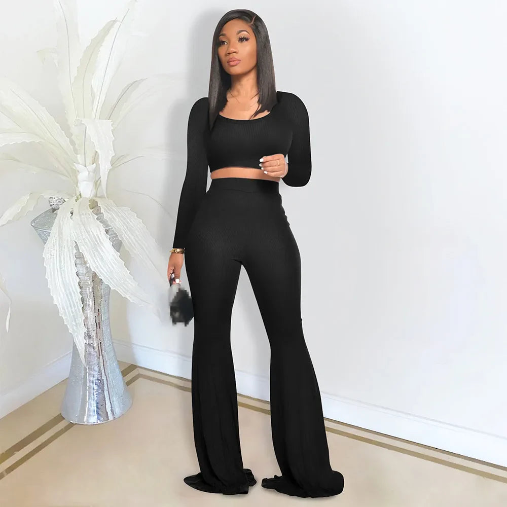 maoxiangshop Two Piece Set Women Outfits Fall Outfits Women 2 Piece Set Pants Sets Long Sleeve Fall Clothes for Woman