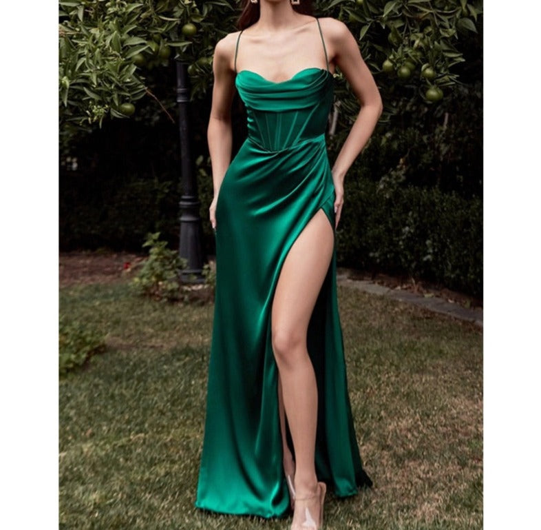 maoxiangshop Red Backless Long Evening Dress gala for girls Summer Sexy Elegant Women Party Dresses Robe