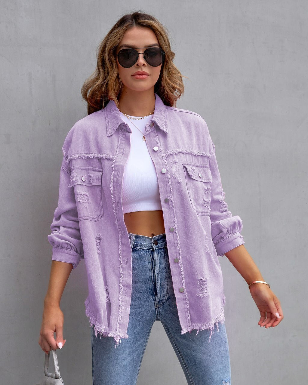 Fashion New In Jackets for Women 2023 Denim Jacket Women Vintage Jean Coats Casual Long Sleeve Top Oversize Clothes Streetwear