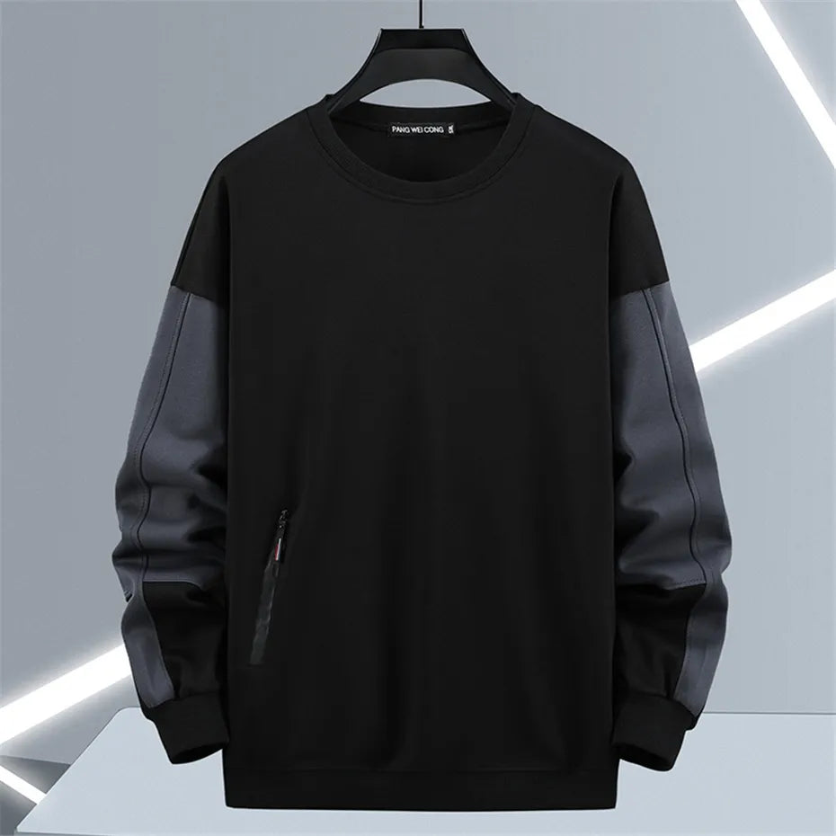 maoxiangshop Streetwear Patchwork Sweatshirt Men Plus Size 10XL 11XL Sweatshirts Spring Autumn Tracksuit Men Big Size 11XL