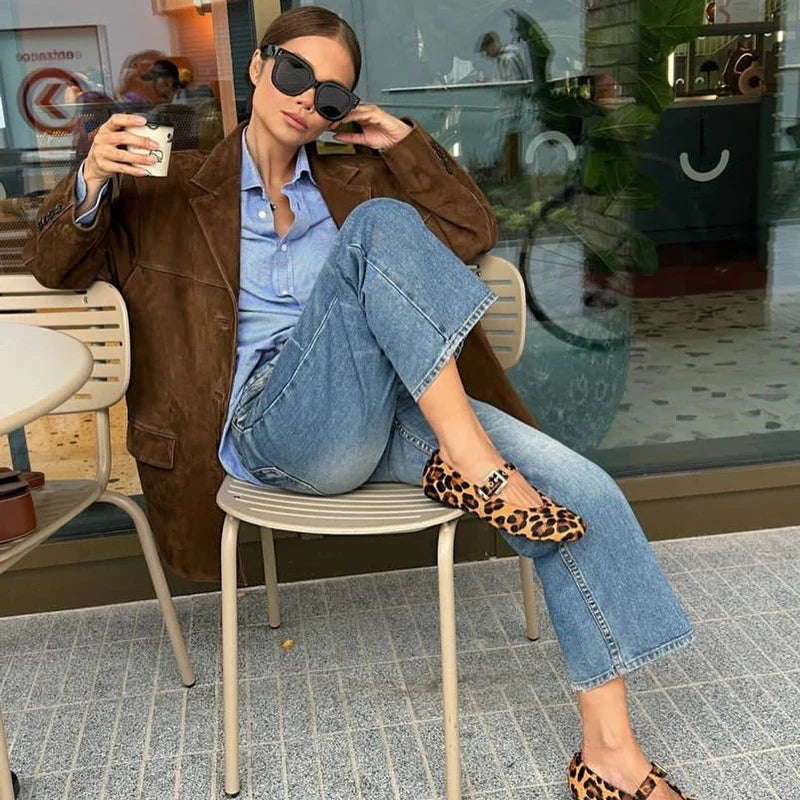 maoxiangshop - High Street Suede Jacket Cardigan Women's Long Sleeve Loose Lapel Solid Color Fashion Retro For Women Jacket Autumn and Winter