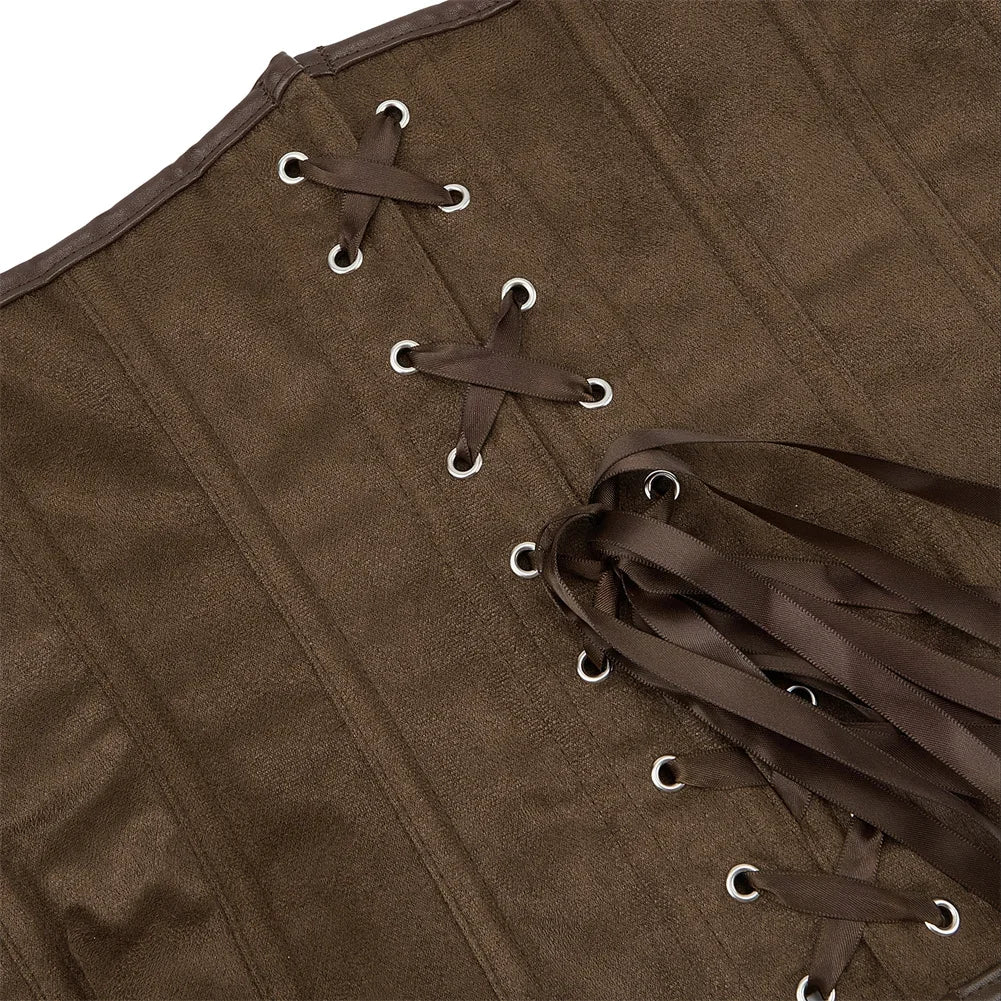 maoxiangshop - Women Corset Top Vintage Zipper Bustiers Gothic Corsets Steampunk Bustier Lace Up Corsage Carnival Party Club Costumes Plus Size