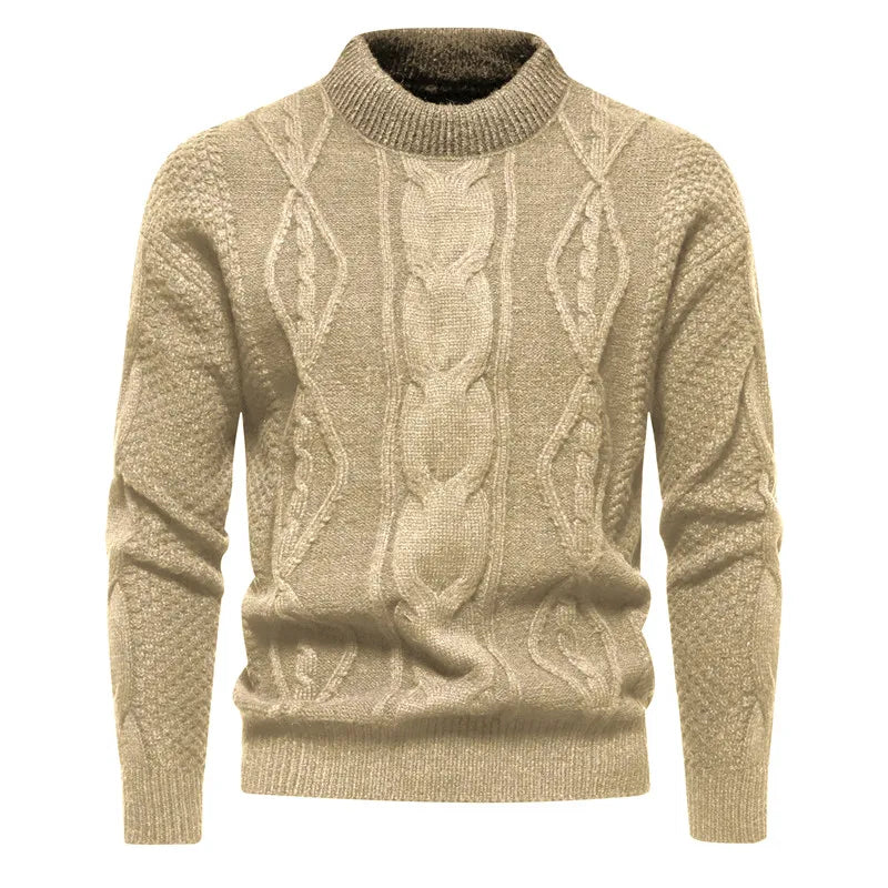 maoxiangshop Autumn and Winter New Sweaters Men's Knitted Sweater Warm Fit High Quality Pullover Sweater Men