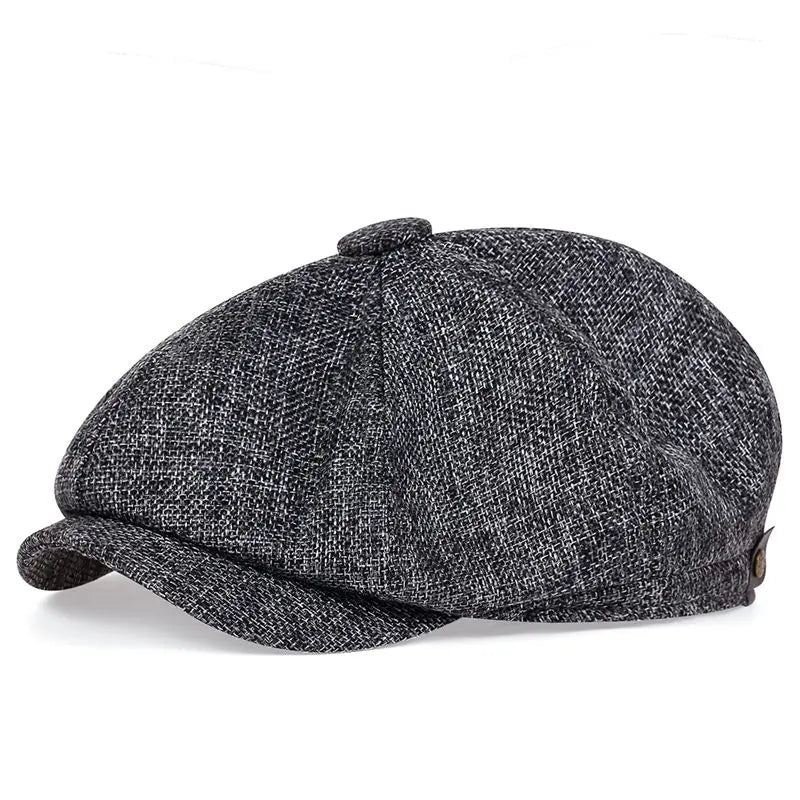 maoxiangshop New Men Casual Newsboy Hat Spring Summer thin retro beret Hat wild casual Hats unisex octagonal Cap Fashion Hip Hop Caps gorras