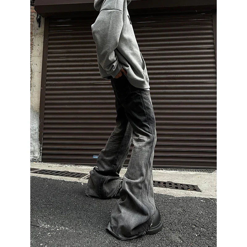 Black and Gray Women Jeans High Waist Fashion American Camouflage Y2K Streetwear Chic NEW Wide Leg Jean Female Trouser Baggy Den
