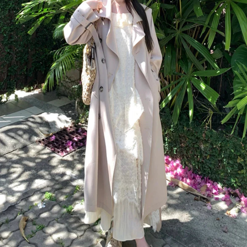 maoxiangshop Elegant Lace Ruffle Woman Dresses Midi Short Sleeves One Piece Korean Dress Vintage Floral Holiday Summer Vacation Chic