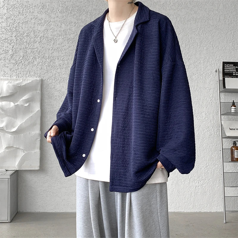 maoxiangshop 2024 Spring Summer Men White Vintage Shirts Mens Harajuku Fashion Oversized Shirt Male Black Casual Streetwear Blouses 5XL