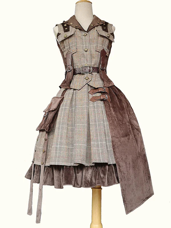 maoxiangshop - Punk Style Wool Lolita Skirt / Vest by Infanta