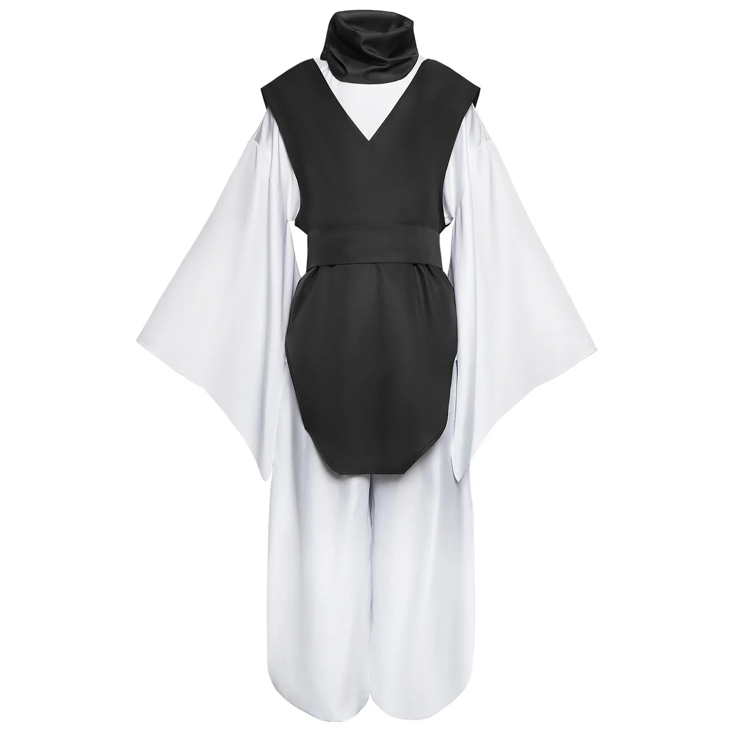 maoxiangshop - Cosplay Costume Purple Vest Neck Gaiter Belt White Elastic Pants Top Gift Anime Cosplay