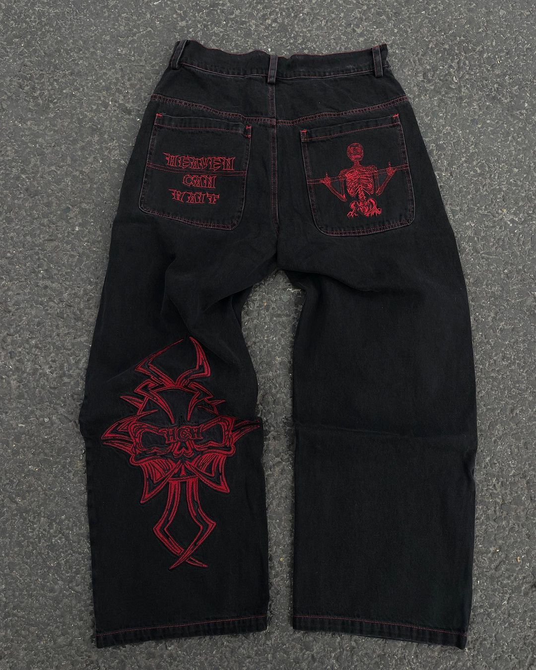 maoxiangshopKorean Fashion NEW Alphabetic Printing Women Jeans Y2k Aesthetic Mid Waist Casual Baggy Trousers Denim Pants Pants Streetwear