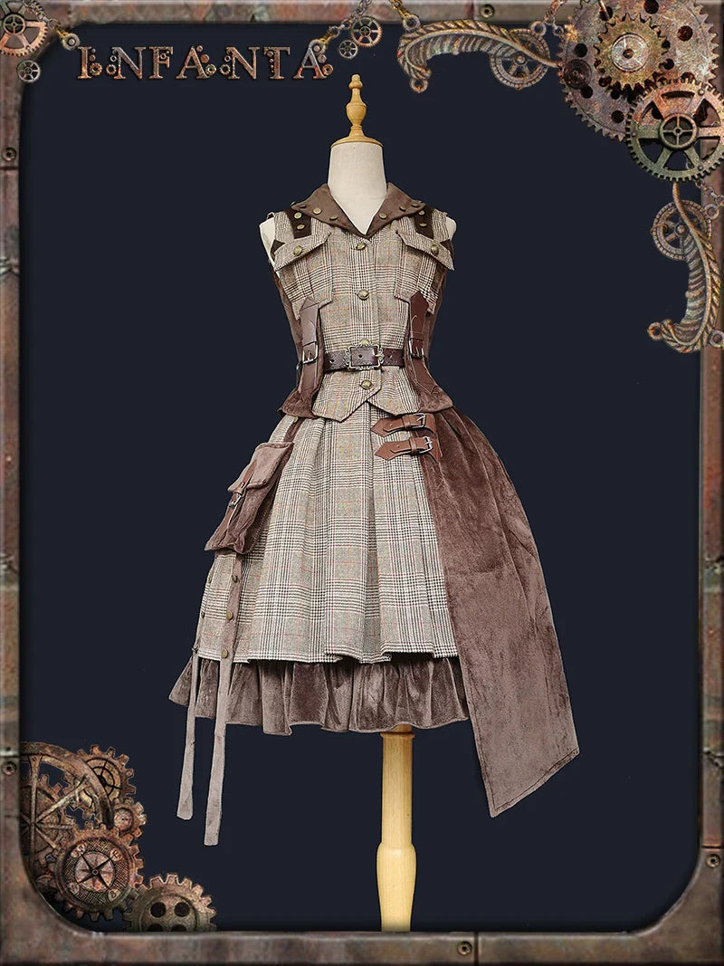 maoxiangshop - Punk Style Wool Lolita Skirt / Vest by Infanta