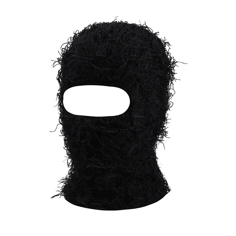 maoxiangshop Balaclava Distressed Knitted Full Face Ski Mask for Men Women Beanies Hats Skullies Camouflage Winter Warm Bonnet Windproof Hats