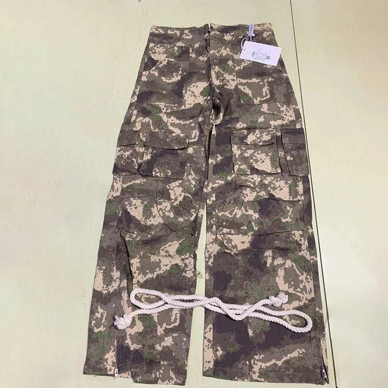 Camouflage Cargo Pants Men Oversize Camo Trousers Male Loose Casual Vintage Streetwear Hip Hop Safari Style