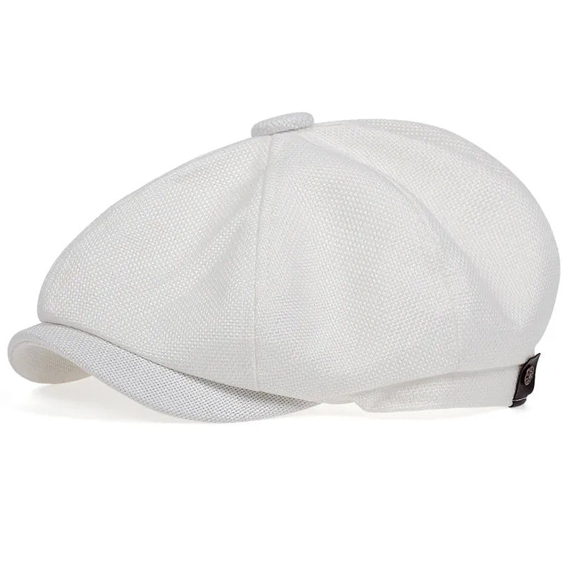 maoxiangshop New Men Casual Newsboy Hat Spring Summer thin retro beret Hat wild casual Hats unisex octagonal Cap Fashion Hip Hop Caps gorras
