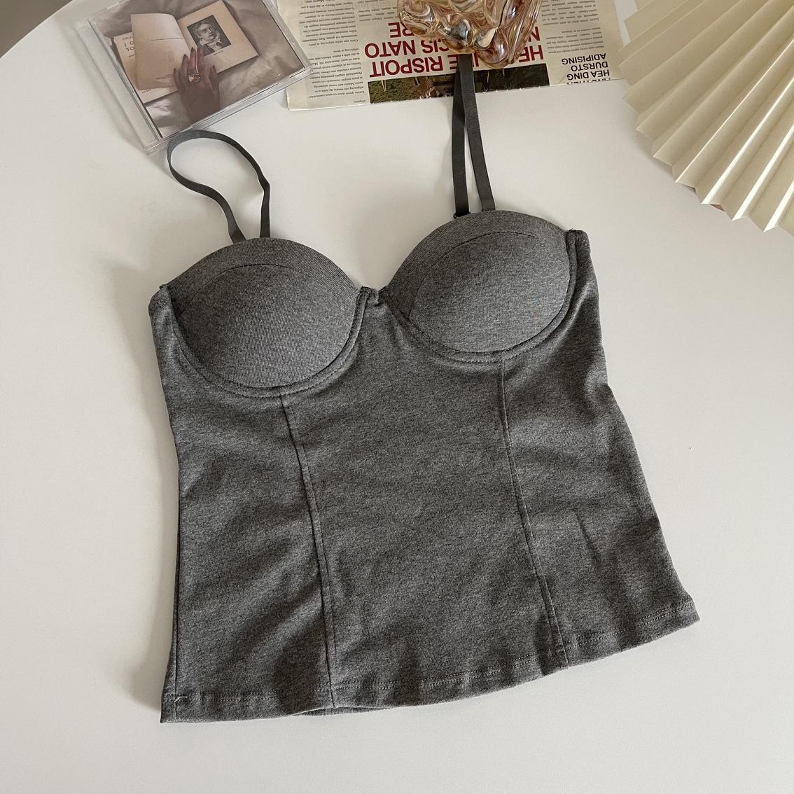 maoxiangshop Tank Wireless Push Up Padded Vest Crop Top Women Sleeveless Tee Camisole Feminino Cami Tops Summer Clothing
