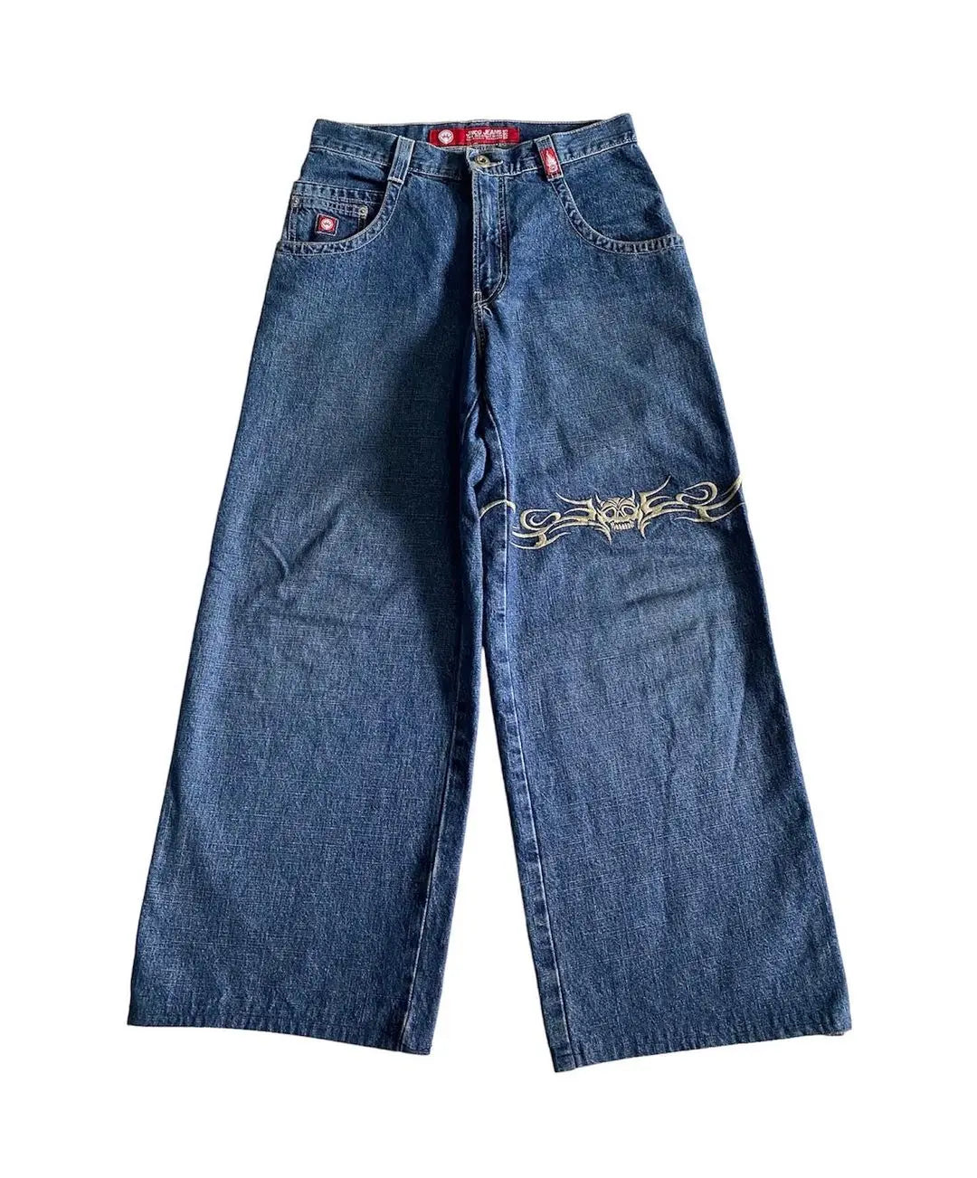 maoxiangshopStreet Hip Hop Retro Y2k Fashion Casual Loose Big Pocket Jeans Harajuku High Waist Straight Leg Wide Leg Trousers Baggy Pants