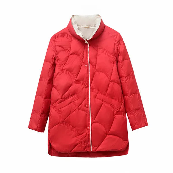 maoxiangshop Plus Size 5xl New Women Winter Warm Medium X-Long Xiang Yun Down Jackets Female Ultra Lightweight White Duck Down Coat