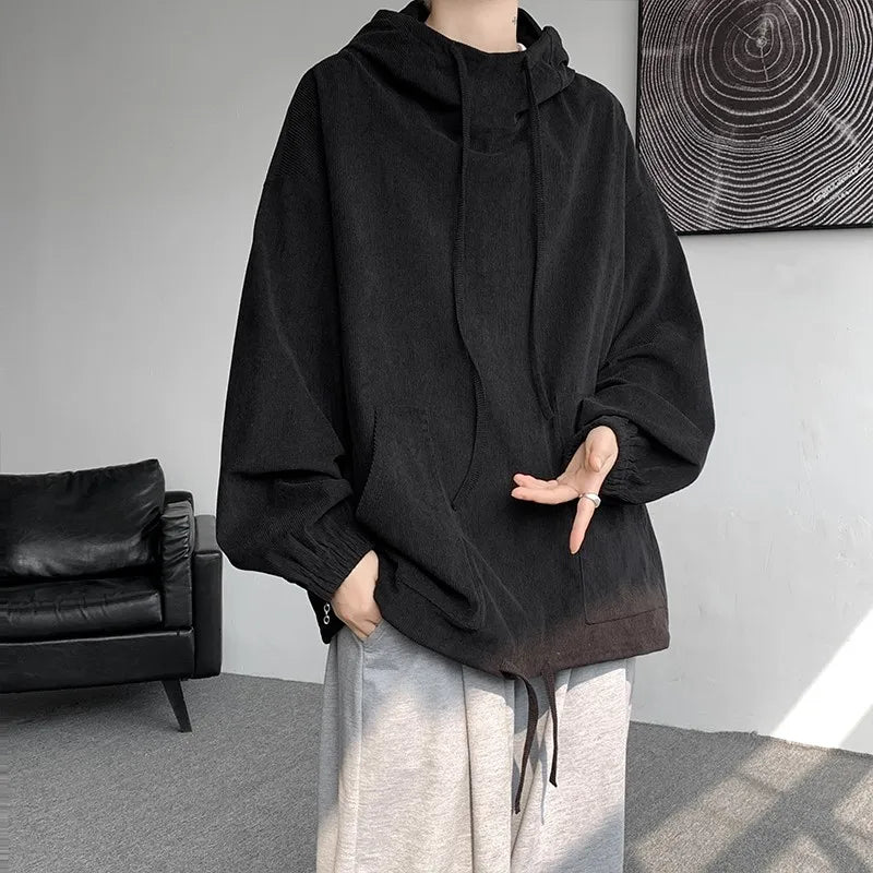maoxiangshop Autumn Stand Collar Hoodies Sweatshirts Men Woman Fashion Pink Black Khaki Hip Hop Hoody Male Brand Casual Loose Tops