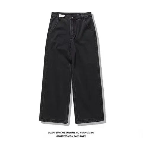 Jeans New Harajuku Hip Hop Retro Skull Graphic Embroidered Baggy Jeans Denim Pants Men Women Goth High Waist Wide Trousers