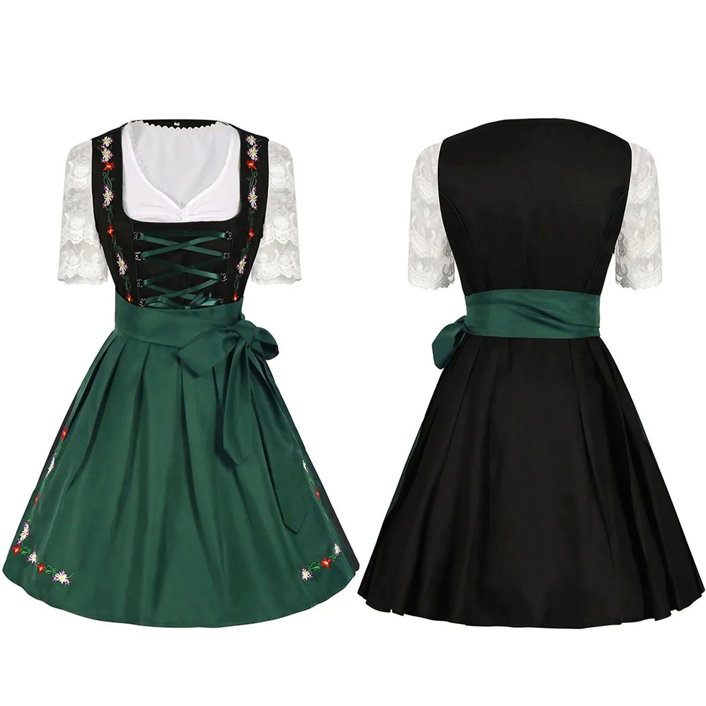 maoxiangshop - Women Oktoberfest Ceremony Costumes New German Bavarian Traditional Beer Girl Costume Cosplay Carnival Party Dresses Vestidos