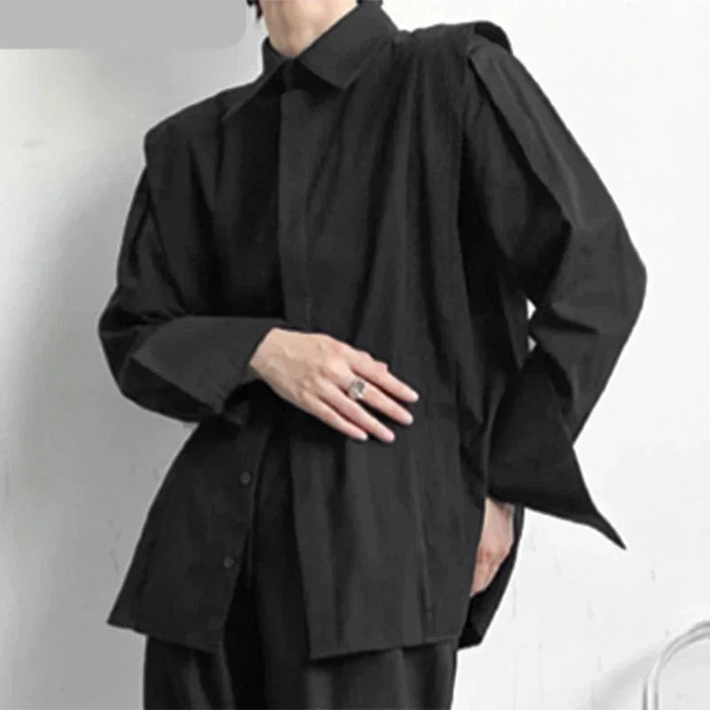 maoxiangshop 2024 Men Shirt Brand Lapel Long Sleeve Fashion Casual Men Clothing Solid Color Streetwear Button Leisure Camisas S-5XL