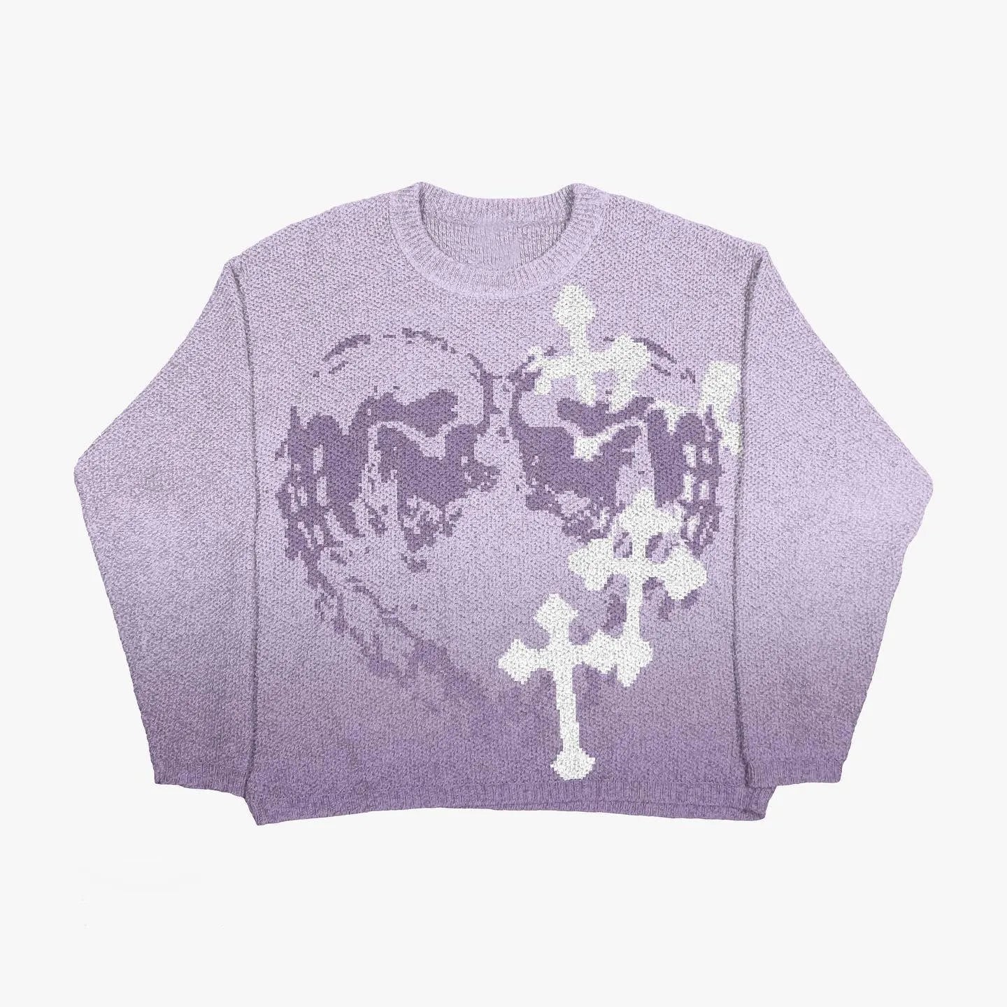 Hip Hop Knitted Men's Women's Sweater 2023 Harajuku Fashion Spider Boy Pattern Printing Loose Tops Casual Streetwear Pullover