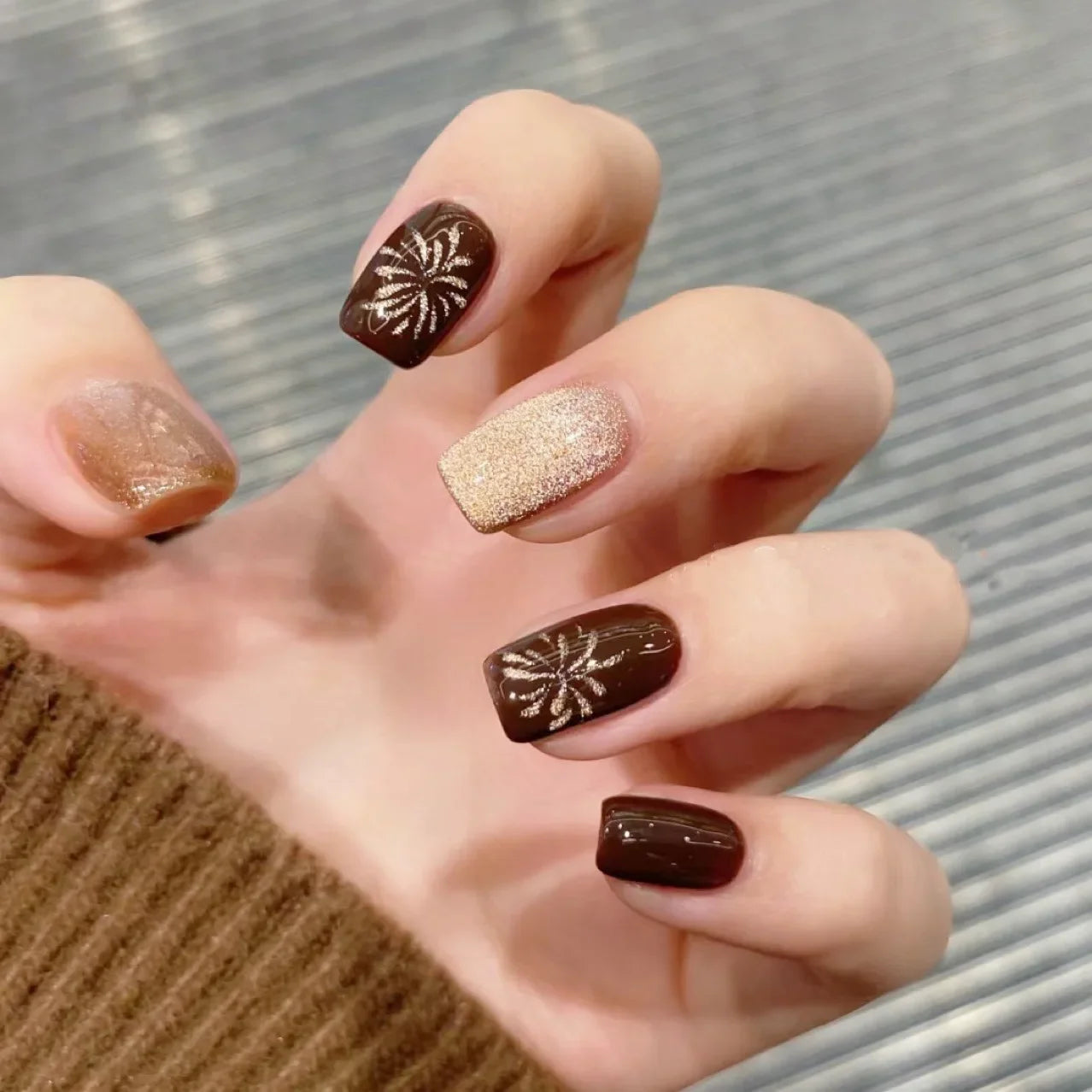 maoxiangshop 24pcs Wearable Pink Press On Fake Nails Tips With Glue false nails design Butterfly Lovely Girl false nails With Wearing Tools