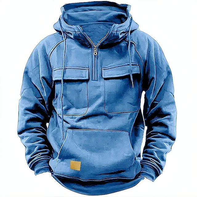 maoxiangshop Vintage Men Hoodie Sweatshirt Street Man Clothing Men's Oversized Hooded Pullover Male Retro Harajuku Solid Color Hoody