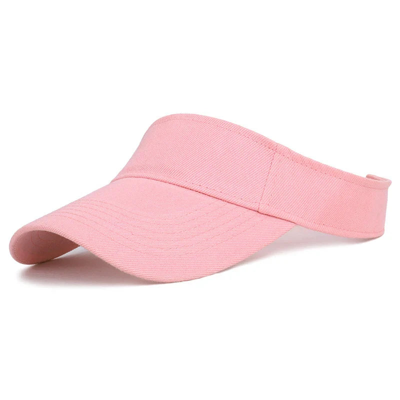 maoxiangshop Summer Sun Hats Men Women Cotton Adjustable Visor UV Protection Top Empty Solid Sport Tennis Golf Running Sunscreen Baseball Cap