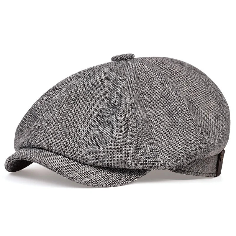 maoxiangshop New Men Casual Newsboy Hat Spring Summer thin retro beret Hat wild casual Hats unisex octagonal Cap Fashion Hip Hop Caps gorras