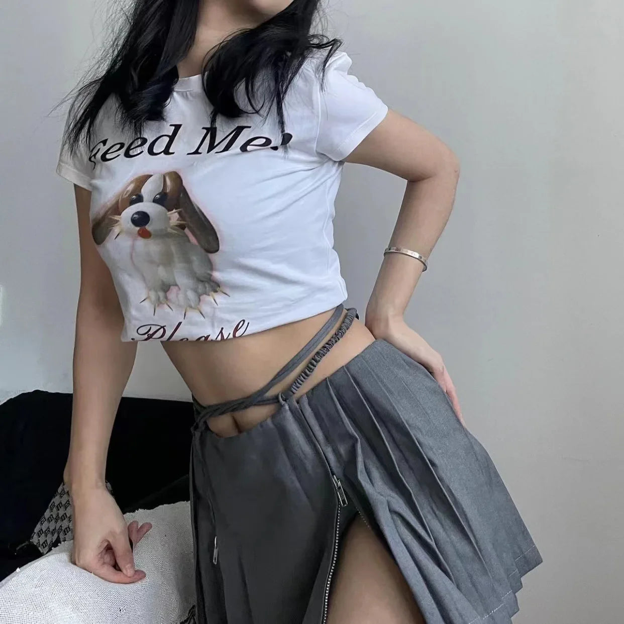maoxiangshop - Mini Pleated Skirt Y2K Streetwear Dress Sexy Club Party Wear Women Summer Clothes Elegant Dress High Waist Mini Cute Skirts