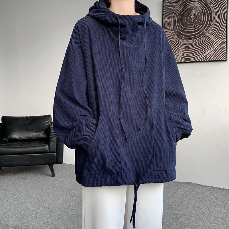 maoxiangshop Autumn Stand Collar Hoodies Sweatshirts Men Woman Fashion Pink Black Khaki Hip Hop Hoody Male Brand Casual Loose Tops