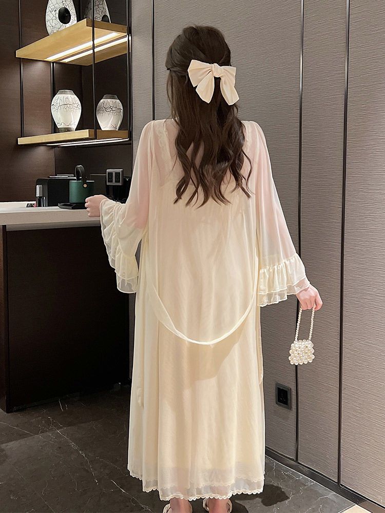 maoxiangshop Autumn Lace Strap Dresses for Women Sweet Vintage Korean Style Long Party Dresses Elegant Casual Women's Dresses Designer