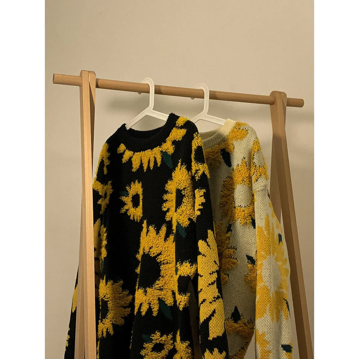 maoxiangshop Winter Sunflower Warm Sweaters Male O-Neck Pullovers Sweater for Men Loose Casual Sweater Oversize Thick Knitted Couple Unisex