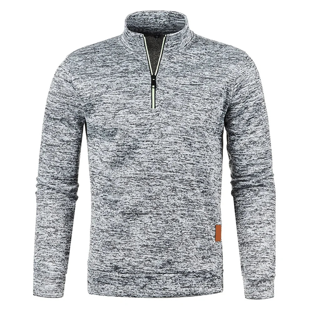 maoxiangshop Men Pullover Men's Thicker Sweatshirts Half Zipper Pullover for Male Hoody Man Sweatshir Autumn Solid Color Turtleneck Sweaters
