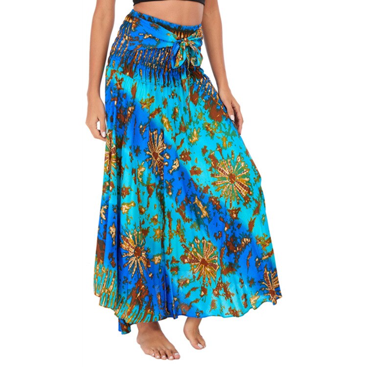 maoxiangshop Fashion Skirts Women Clothes Roupas Saia Bottom Women Skirt New Sexy Woman Long Jupe Bohemian Boho Flowers Elastic Waist Faldas