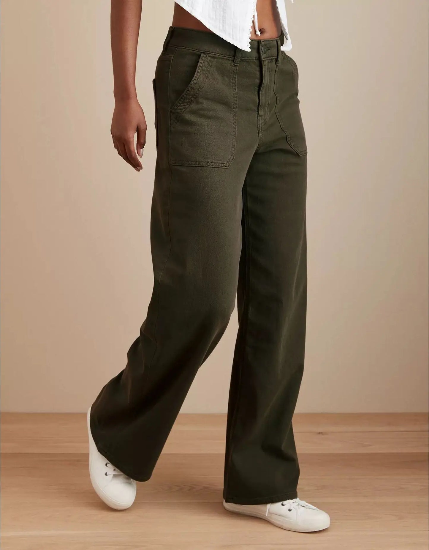 maoxiangshop - Autumn New Loose Straight Leg Pants for Women Solid Corduroy Pants Women's Casual Pants
