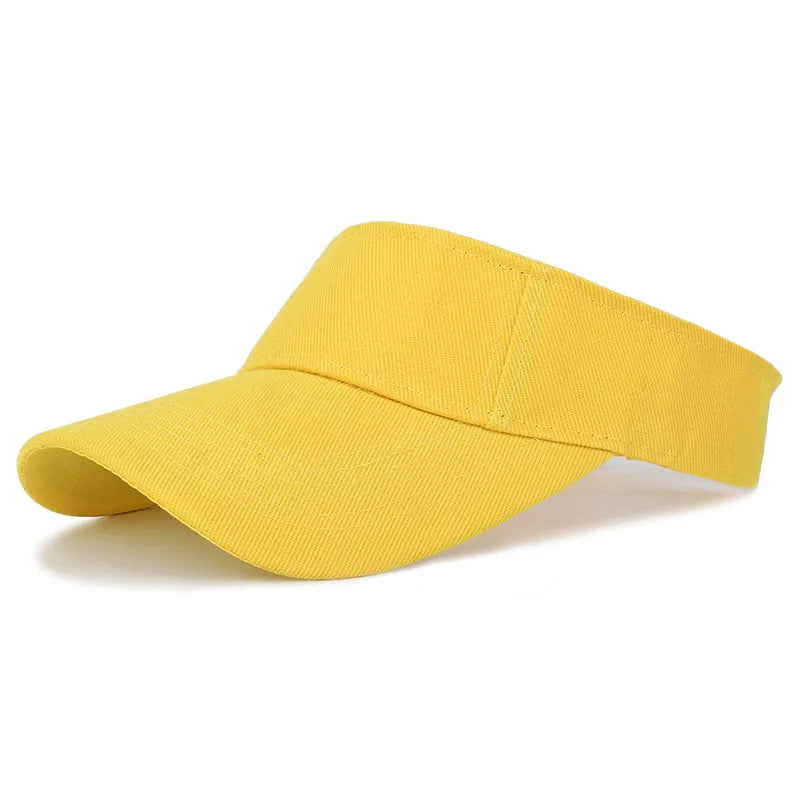 maoxiangshop Summer Sun Hats Men Women Cotton Adjustable Visor UV Protection Top Empty Solid Sport Tennis Golf Running Sunscreen Baseball Cap