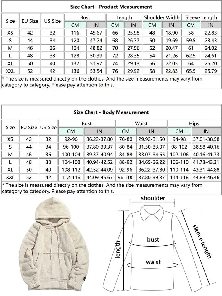maoxiangshop Solid Hoodie for Men Fluffy Sweatshirts Fall Winter Streetwear Pullover Basic Unisex Hooded Sweats Jumper with Pocket